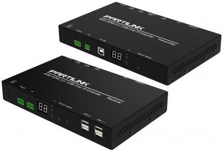 4K60 HDMI & USB 2.0 Extender over IP with PoE & SFP